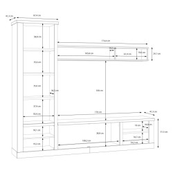 Meblościanka Duro DURT221L – elegancja i funkcjonalność do salonu