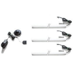 Eleganckie 3-punktowe oświetlenie DURO do półek