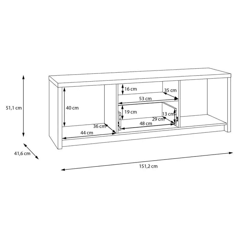 Szafka RTV Eufemius EUFT131 Meble Forte | dąb mazurski