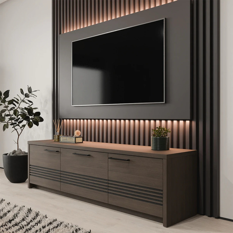 Szafka RTV 180 cm Eufemius EUFT132 Meble Forte | dąb mazurski