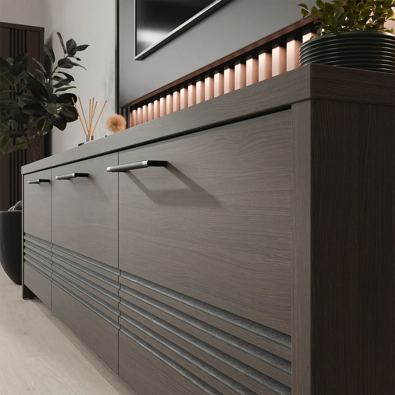 Szafka RTV 180 cm Eufemius EUFT132 Meble Forte | dąb mazurski