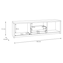 Szafka RTV 180 cm Eufemius EUFT132 Meble Forte | dąb mazurski