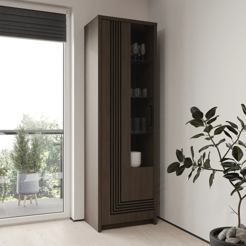 Witryna Eufemius EUFV711R dąb mazurski – Meble Forte