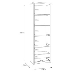 Witryna Eufemius EUFV711R dąb mazurski – Meble Forte