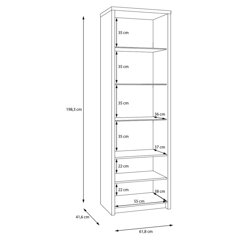 Witryna Eufemius EUFV711R dąb mazurski – Meble Forte