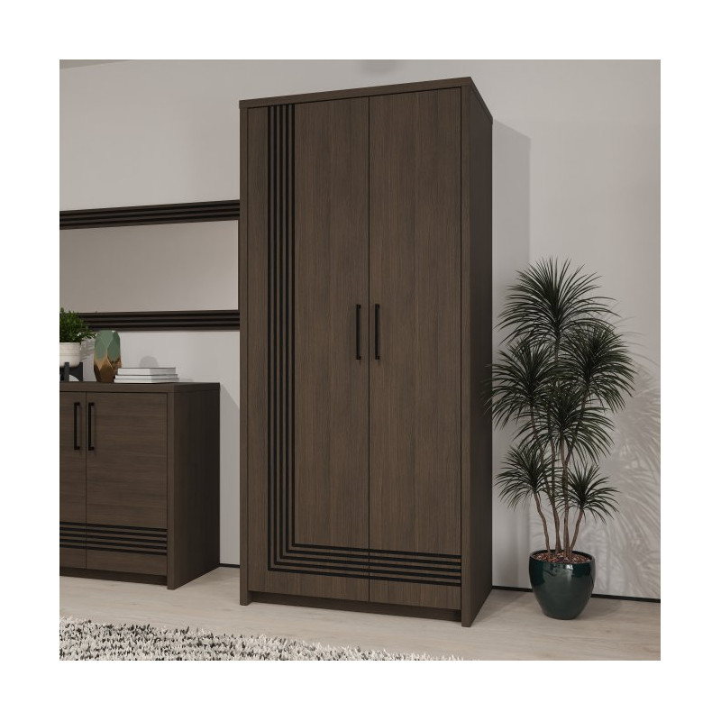 Szafa na ubrania 90 cm Eufemius EUFS821L dąb mazurski