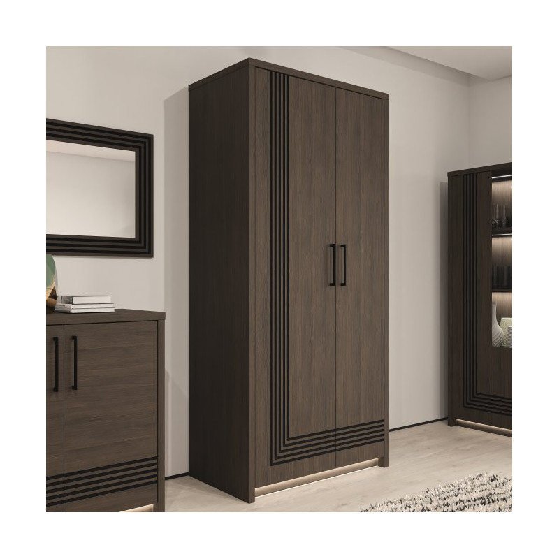 Szafa na ubrania 90 cm Eufemius EUFS821L dąb mazurski