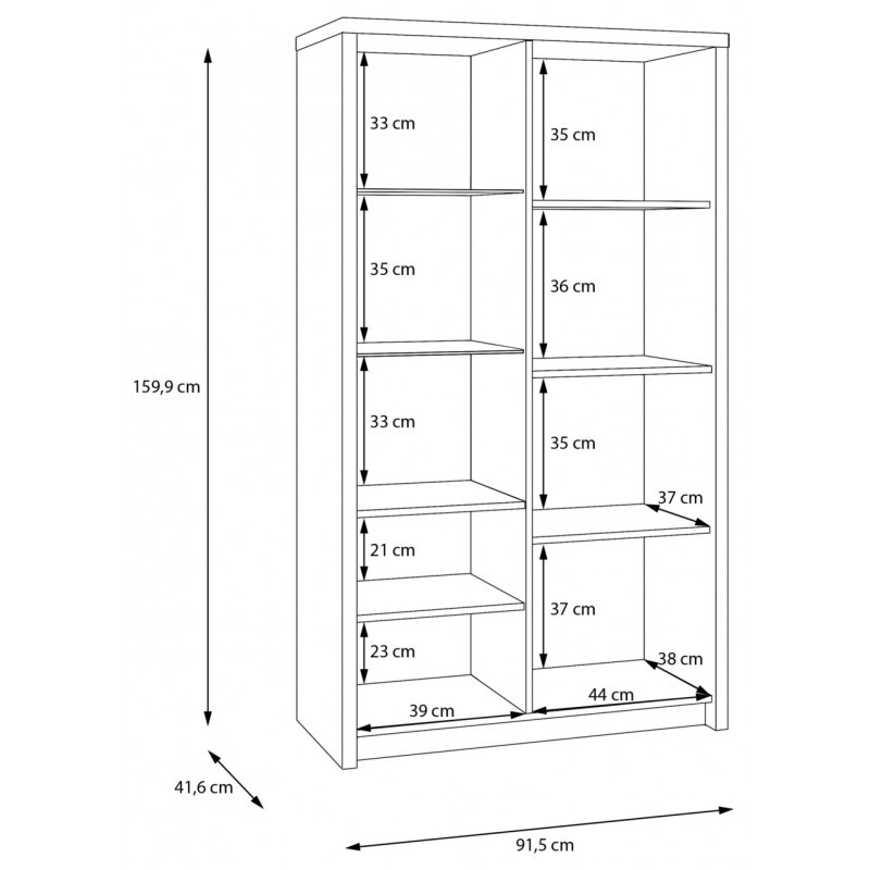 Witryna Eufemius EUFV621R dąb mazurski – Meble Forte