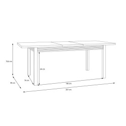 Rozkładany stół Eufemius TBLT7129 | elegancja  w Twoim domu