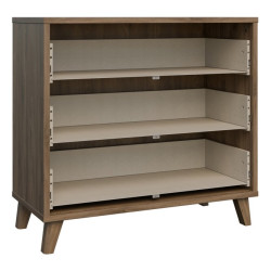 Komoda 90 cm Glenkeen GLKK212 dąb valencia z rattanem