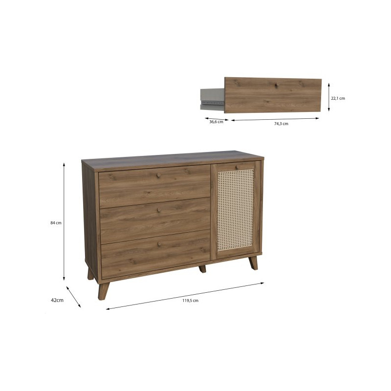 Komoda 120 cm Glenkeen GLKK223 | Meble Forte
