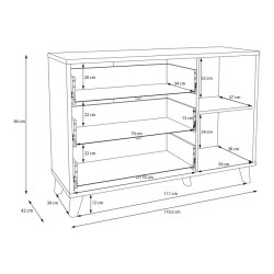 Komoda 120 cm Glenkeen GLKK223 | Meble Forte