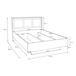 Stelaż łóżka z podnoszonym wkładem Glenkeen GLKL1142