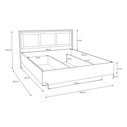 Stelaż łóżka z podnoszonym wkładem Glenkeen GLKL1162