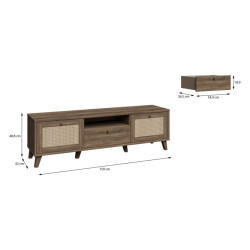 Szafka RTV na nóżkach 160 cm Glenkeen GLKT132