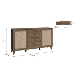 Szeroka komoda 160 cm Glenkeen GLKK232 | Meble Forte