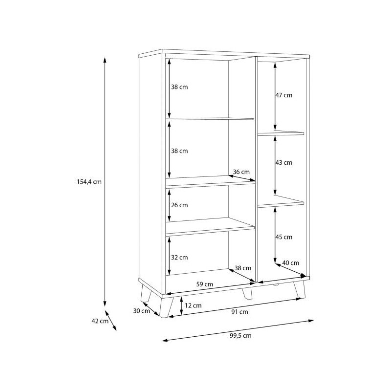 Witryna 100 cm Glenkeen GLKV522L – funkcjonalna ekspozycja