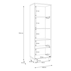 Witryna 65 cm Glenkeen GLKV712L – funkcjonalna ekspozycja
