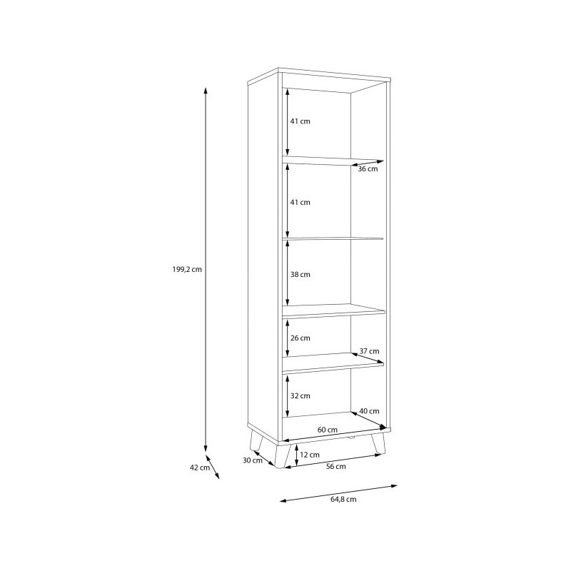 Witryna 65 cm Glenkeen GLKV712L – funkcjonalna ekspozycja