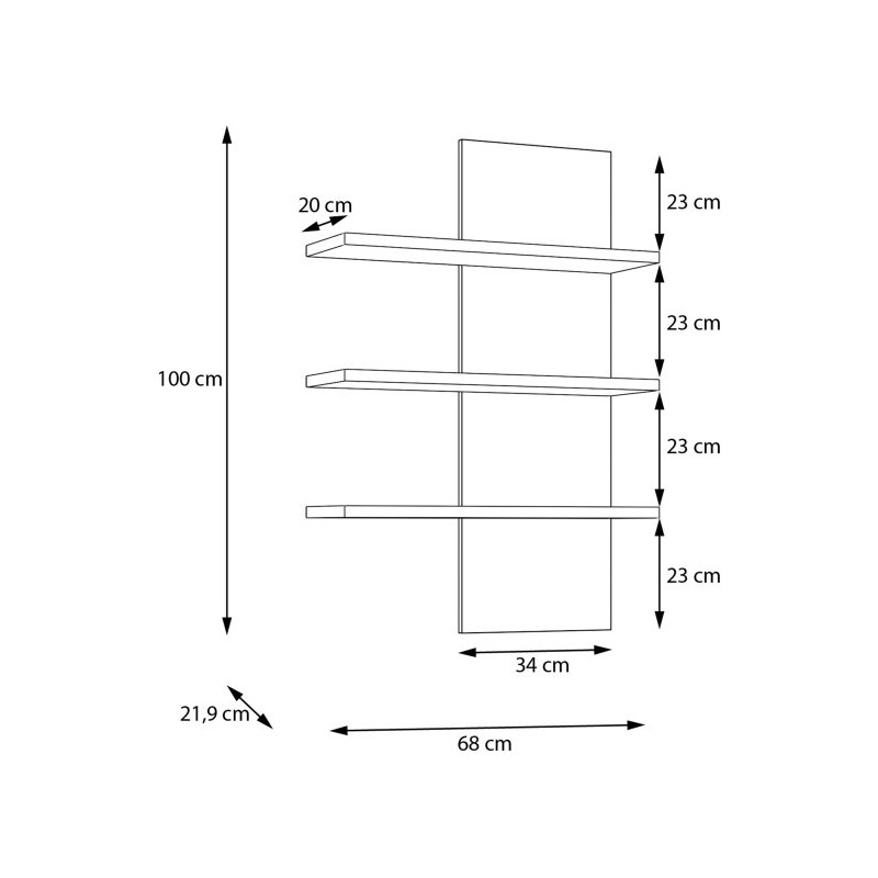 Półka wisząca Glenkeen Meble Forte – praktyczne miejsce na ścianie