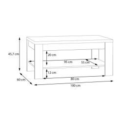 Stolik kawowy Glenkeen BRCT501 do salonu | Meble Forte