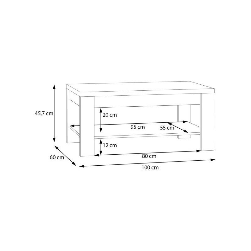 Stolik kawowy Glenkeen BRCT501 do salonu | Meble Forte