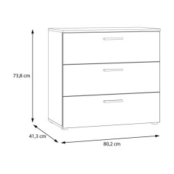 Komoda 80 cm Ingalill piaskowy – funkcjonalne przechowywanie