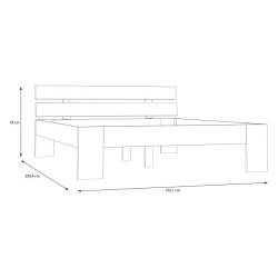 Ingalill DRFL1162 – łóżko 160x200 cm do nowoczesnej sypialni