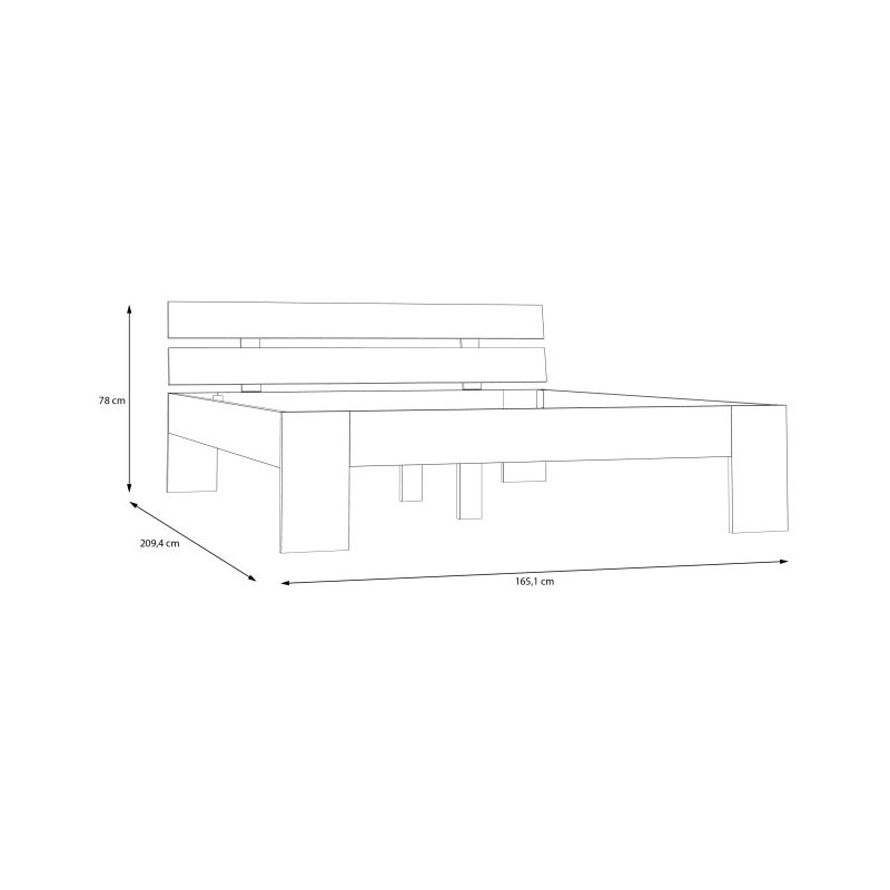 Ingalill DRFL1162 – łóżko 160x200 cm do nowoczesnej sypialni