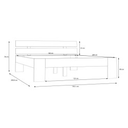 Ingalill DRFL1162 – łóżko 160x200 cm do nowoczesnej sypialni