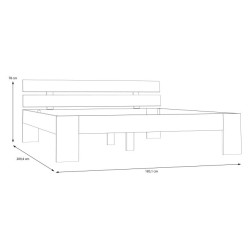 Ingalill DRFL1182 – łóżko 180x200 cm do nowoczesnej sypialni