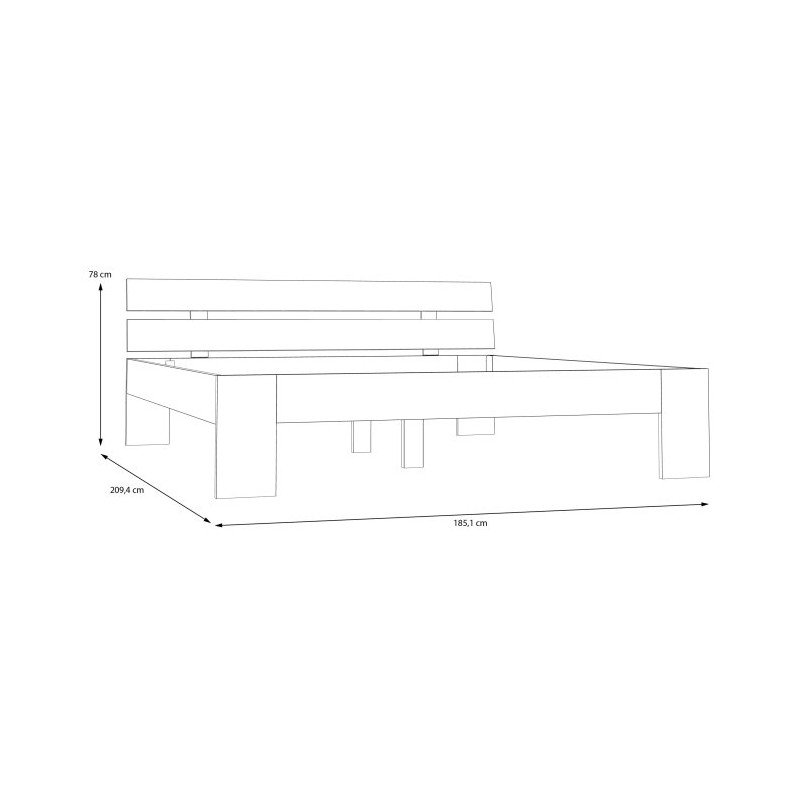 Ingalill DRFL1182 – łóżko 180x200 cm do nowoczesnej sypialni