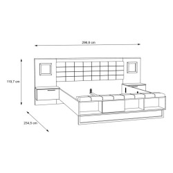 Jakobina JKBL1181B – łóżko 180x200 cm do nowoczesnej sypialni