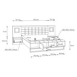 Jakobina JKBL1181B – łóżko 180x200 cm do nowoczesnej sypialni