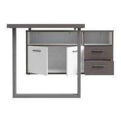 Biurko 160x75 z komodą Keflavik KFLB141-J53 Biały/Grafit Meble Forte