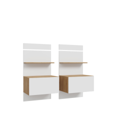 Zestaw 2 szafek nocnych Lenybelardo LNBK211STB do sypialni