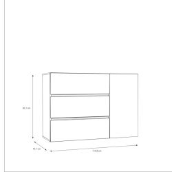 Komoda z oświetleniem Lenybelardo LNBK222B | Meble Forte