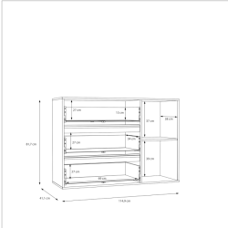 Komoda z oświetleniem Lenybelardo LNBK222B | Meble Forte