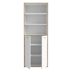 Regał półotwarty 85cm Keflavik KFLR821-C881 Biały/Dąb Artisan Meble Forte