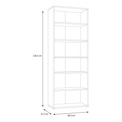 Kup regał KEFLAVIK Biały/Dąb Artisan – 6 wnęk do ekspozycji