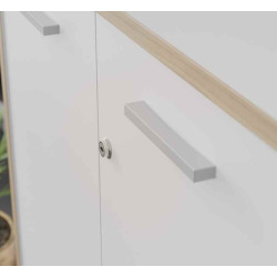 Regał otwarty 85cm Keflavik KFLR823-C881 Biały/Dąb Artisan Meble Forte