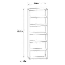 Nowoczesny regał otwarty KEFLAVIK 85 cm – stylowy i praktyczny