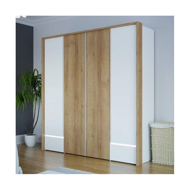 Szafa z oświetleniem 205 cm Lenybelardo LNBS3411B