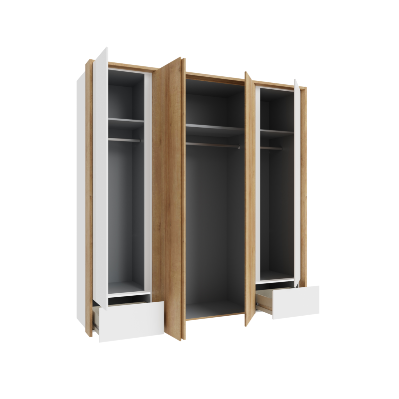 Szafa z oświetleniem 250 cm Lenybelardo Meble Forte