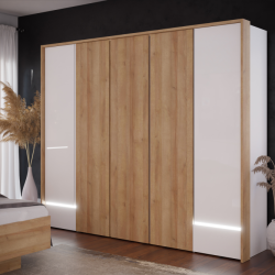 Szafa z oświetleniem 250 cm Lenybelardo Meble Forte