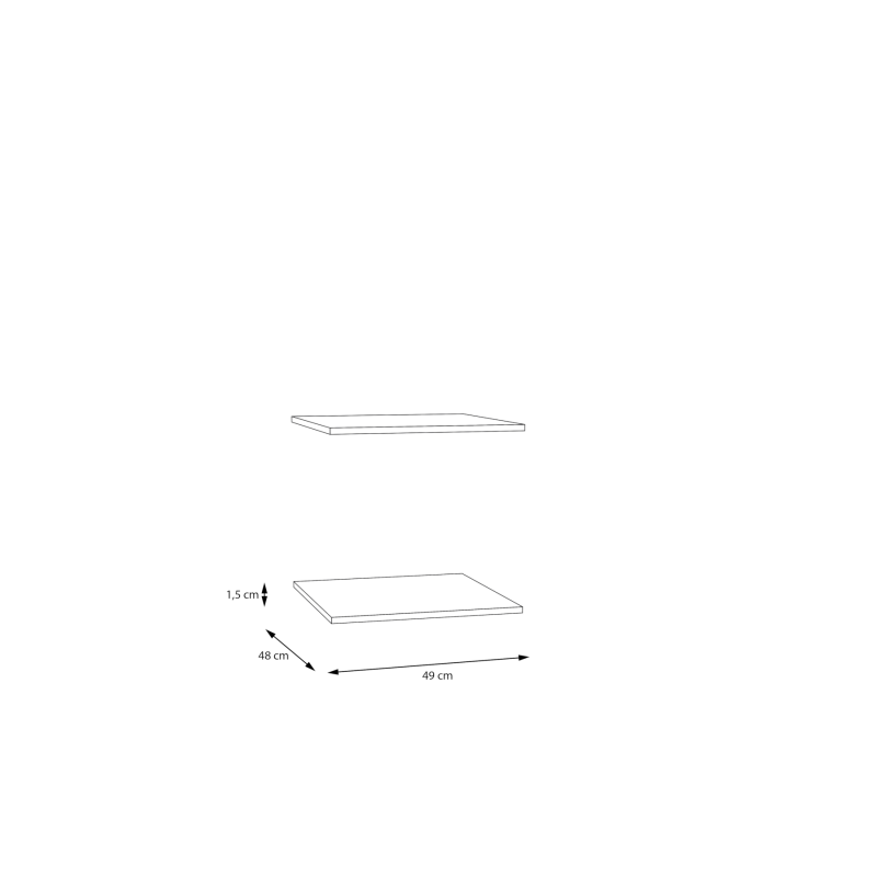 Półki do szafy Lenybelardo LNBD48 – zestaw 2 szt.