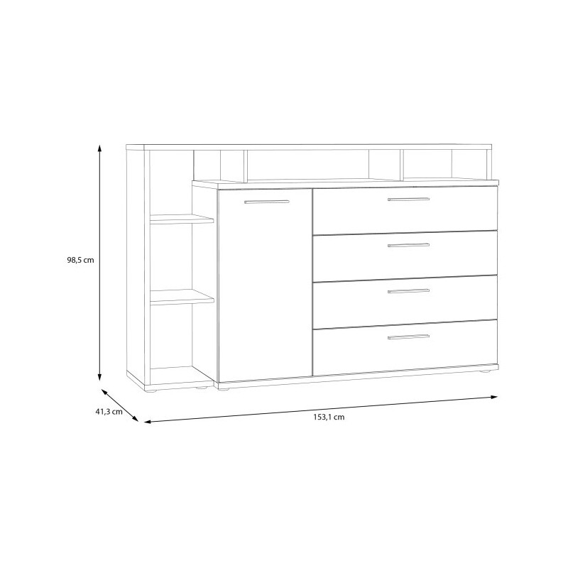 Komoda 150 cm Mayacus JCKK351L | Meble Forte