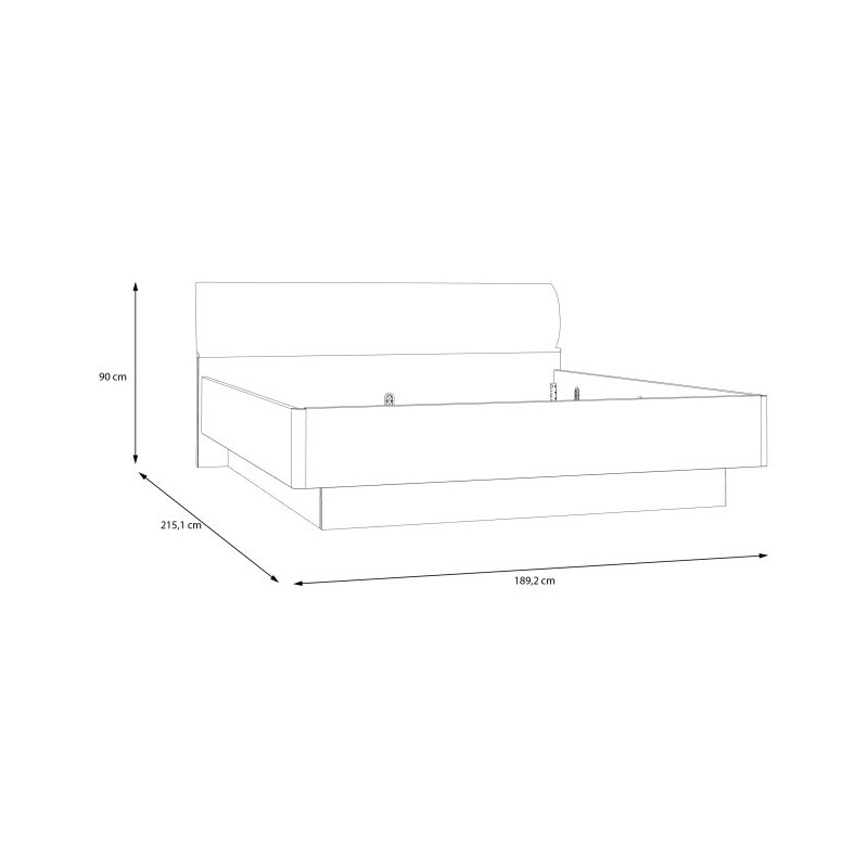 Łóżko 180x200 Mayacus JCKL2182 – maksymalna przestrzeń snu