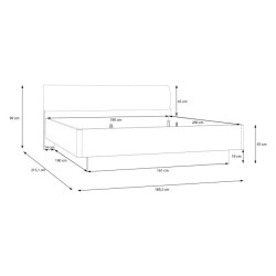 Łóżko 180x200 Mayacus JCKL2182 – maksymalna przestrzeń snu