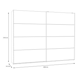 Szafa przesuwna 270 cm Mayacus – pojemna garderoba